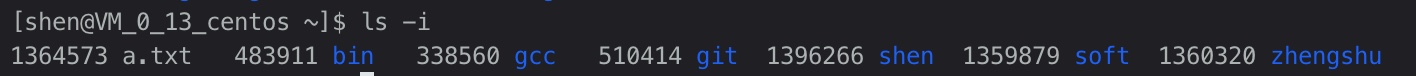 ls -i 命令